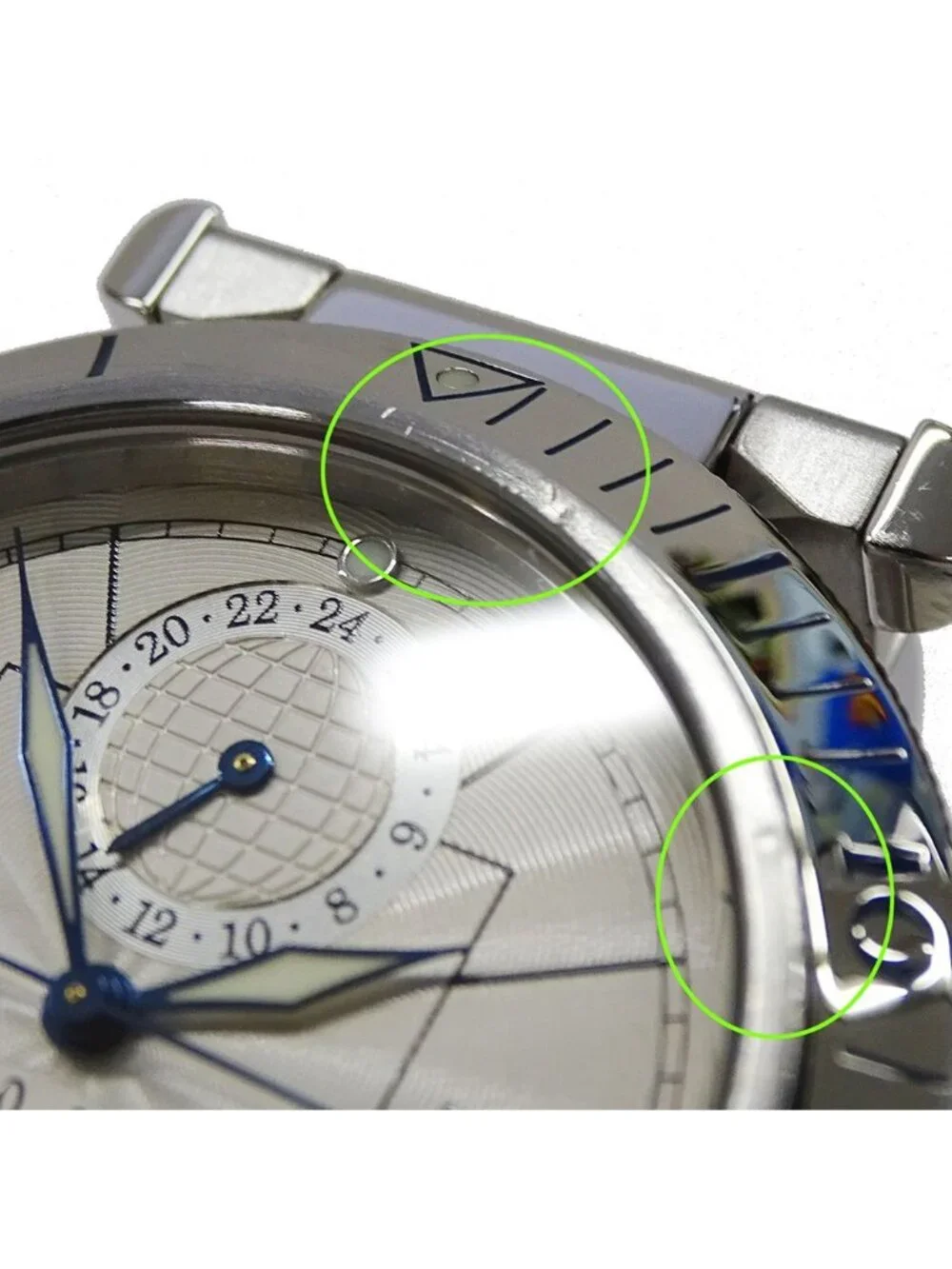Cartier Watch Pasha Power Reserve GMT Date Automatic Winding at Stainless Steel